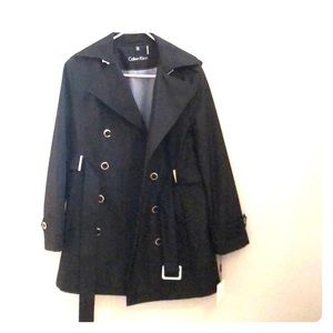 Calvin Klein double breasted trench rain coat